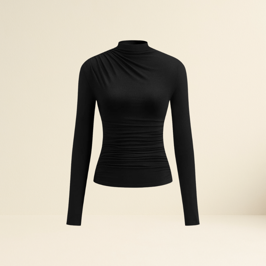 Ruching Long Sleeve Shirt