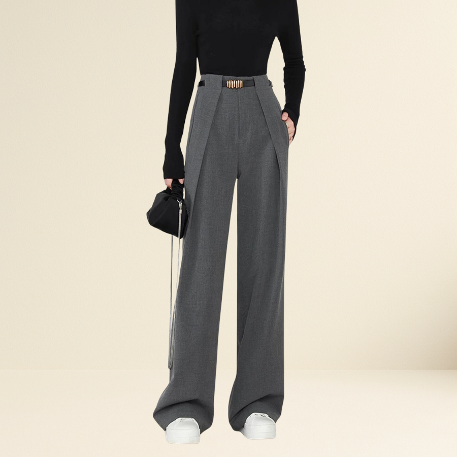 Plain Pockets Straight Pants