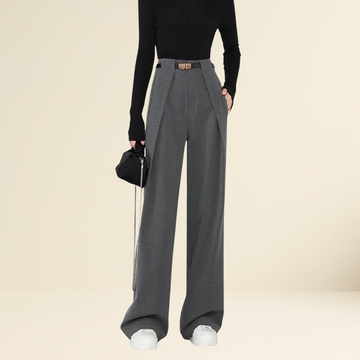 Plain Pockets Straight Pants