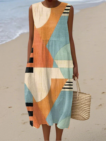 Iris™ Geometric Midi Dress
