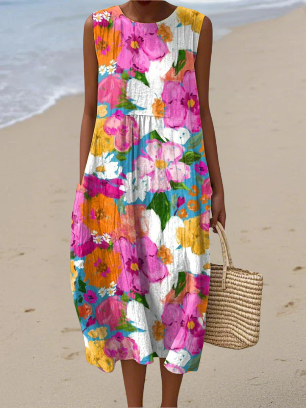 Eden™ Vibrant Floral Midi Dress