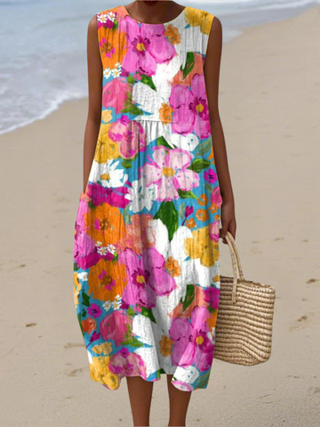 Eden™ Vibrant Floral Midi Dress
