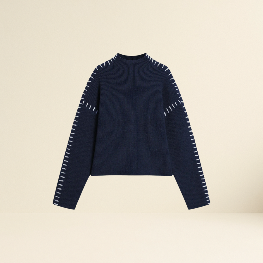 Shift The Focus Oversized Mock Neck Sweater